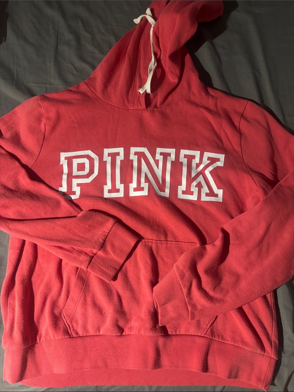 Victoria's Secret PINK Coral-Pink Pullover Hoodie